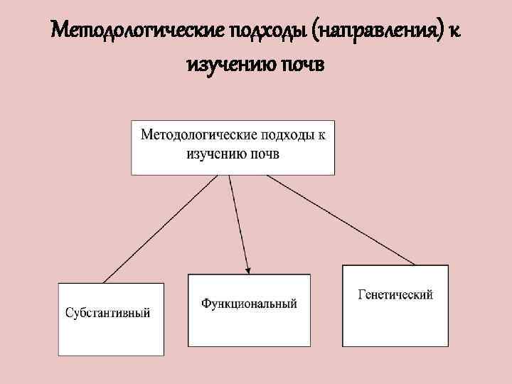 Методологические подходы (направления) к изучению почв 