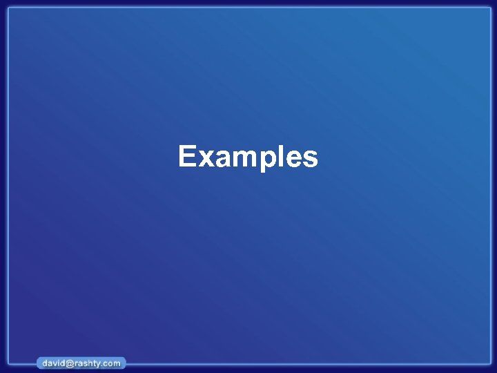 Examples 