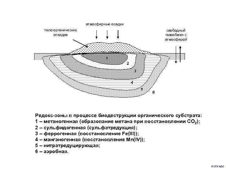атмосферные осадки тело органических отходов свободный газообмен с атмосферой 1 2 3 4 5