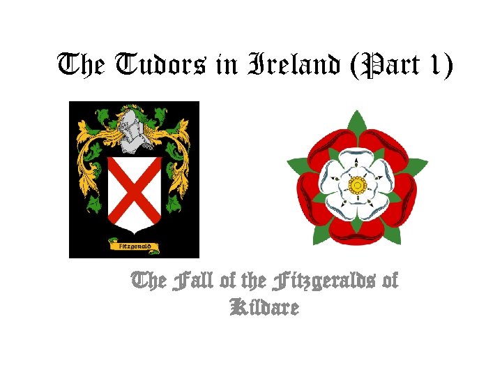 The Tudors in Ireland (Part 1) The Fall of the Fitzgeralds of Kildare 