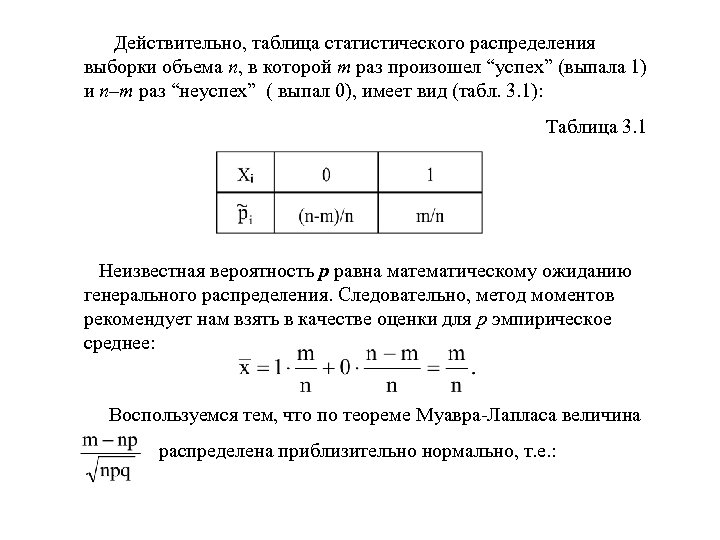 Статистическое распределение выборки