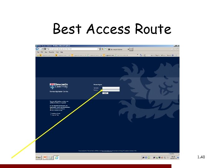 Best Access Route 1. 40 40 