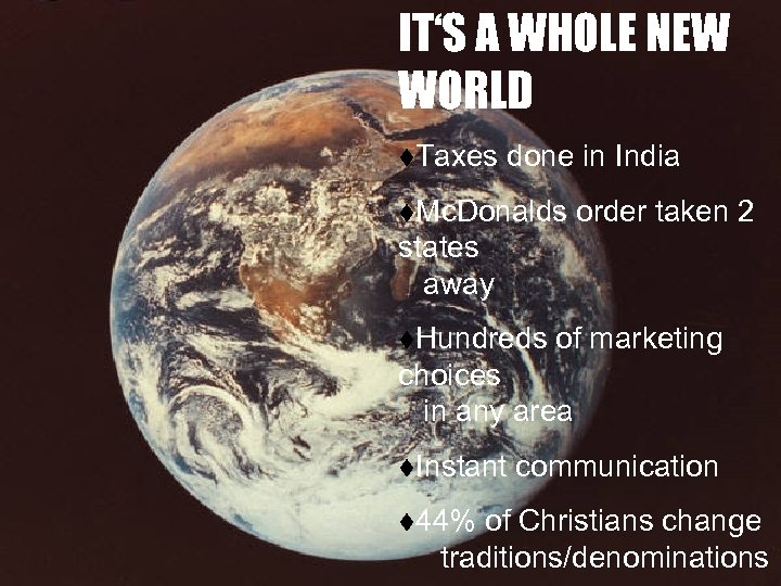 IT‘S A WHOLE NEW WORLD t. Taxes done in India t. Mc. Donalds order