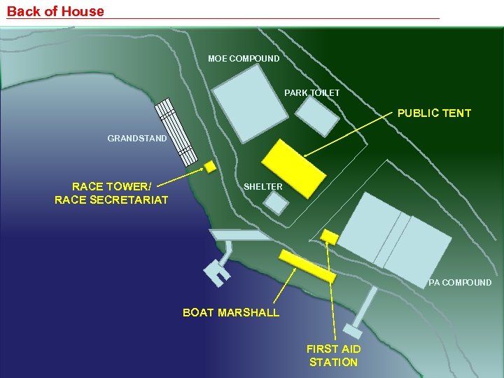 Back of House MOE COMPOUND PARK TOILET PUBLIC TENT GRANDSTAND RACE TOWER/ RACE SECRETARIAT