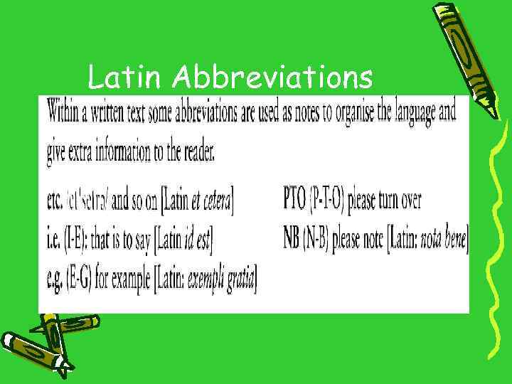 Latin Abbreviations 