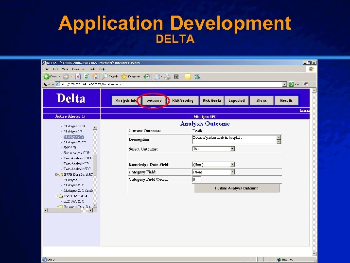 Slide 26 © 2003 By Default! Application Development DELTA A Free sample background from