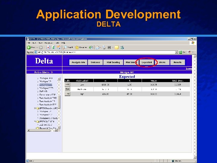 Slide 29 © 2003 By Default! Application Development DELTA A Free sample background from
