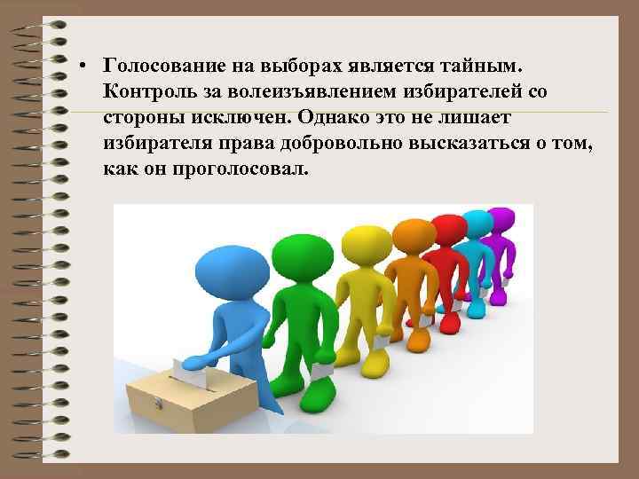 Голосование является тайным. Волеизъявление. Волеизъявление на выборах.