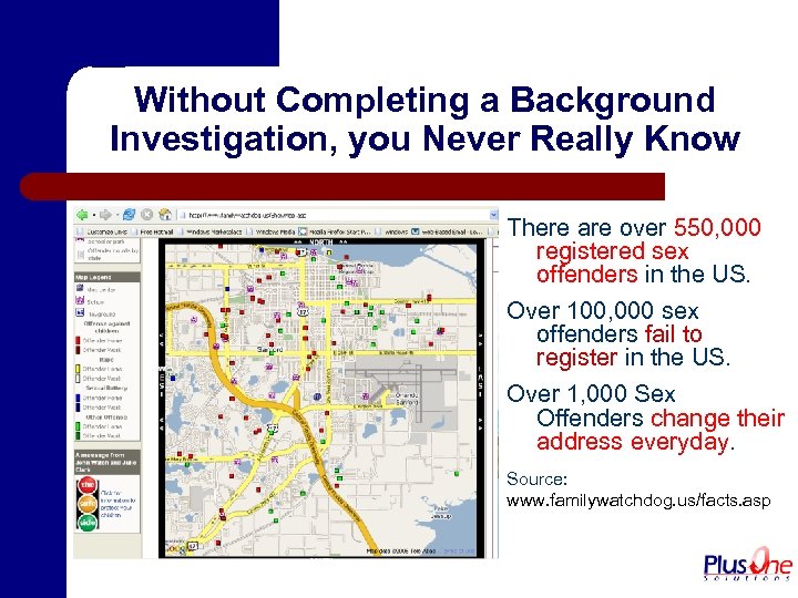 Without Completing a Background Investigation, you Never Really Know There are over 550, 000