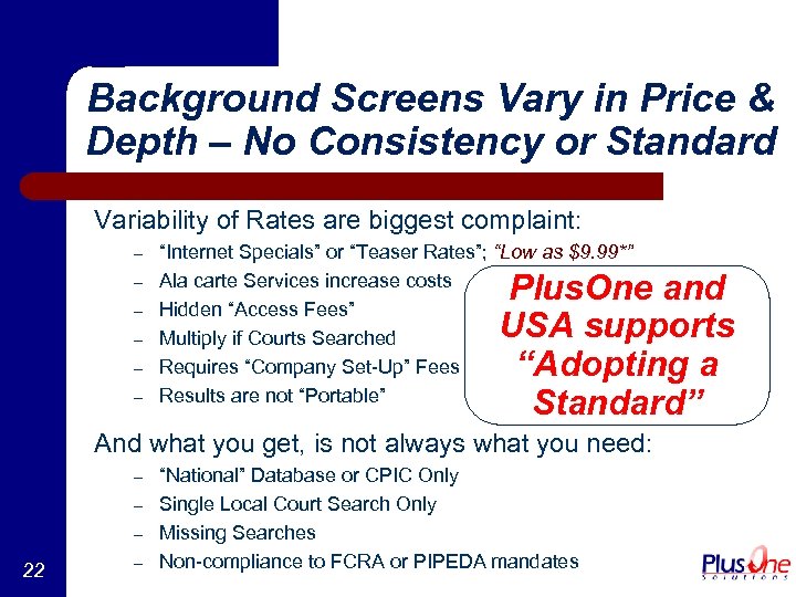 Background Screens Vary in Price & Depth – No Consistency or Standard Variability of