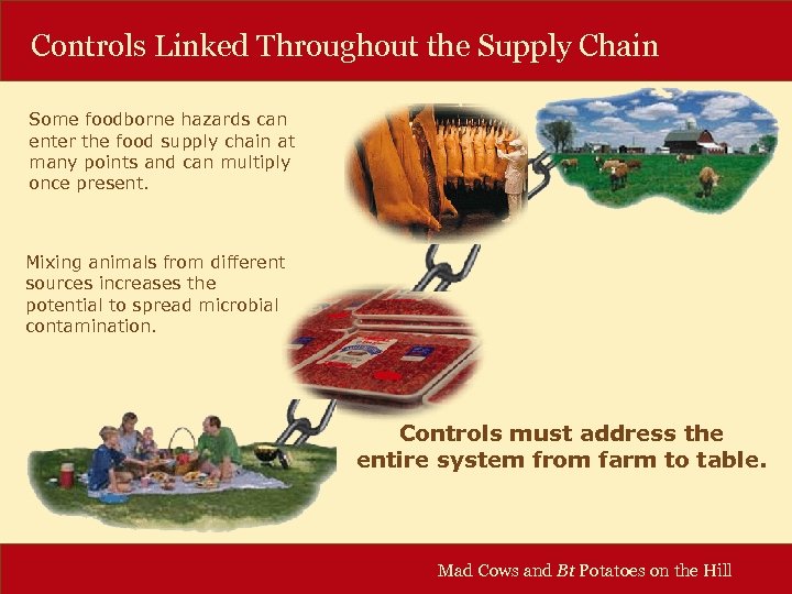 Controls Linked Throughout the Supply Chain Some foodborne hazards can enter the food supply