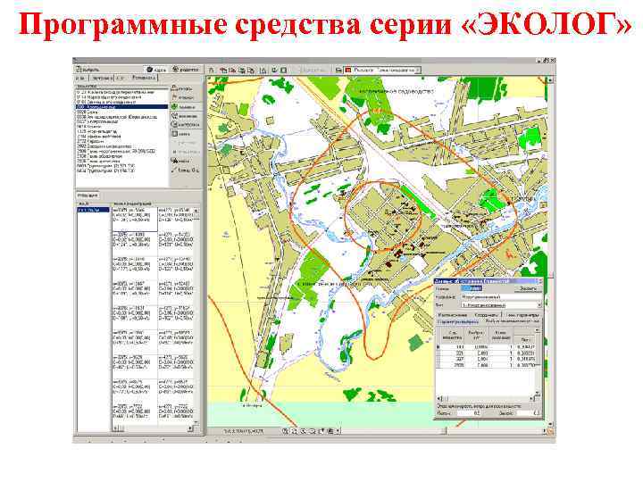 Программные средства серии «ЭКОЛОГ» 