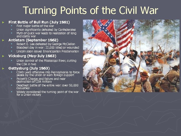 Turning Points of the Civil War ► First Battle of Bull Run (July 1861)