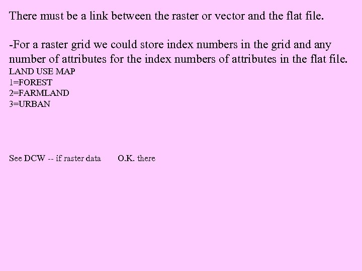 There must be a link between the raster or vector and the flat file.