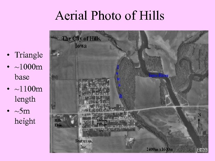 Aerial Photo of Hills • Triangle • ~1000 m base • ~1100 m length
