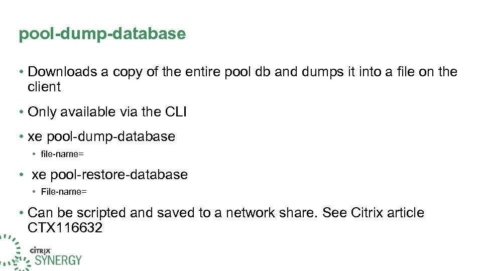 pool-dump-database • Downloads a copy of the entire pool db and dumps it into