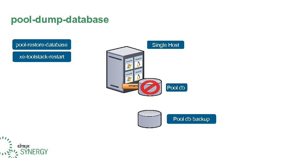 pool-dump-database pool-restore-database Single Host xe-toolstack-restart Xen Hypervisor Pool db backup 