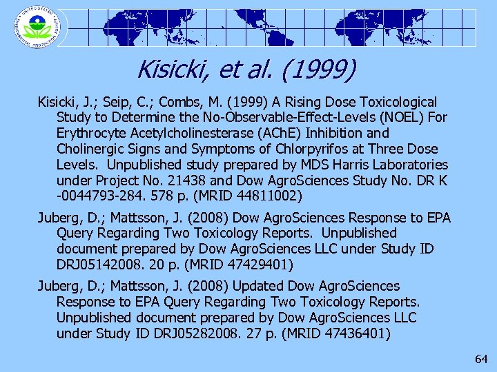 Kisicki, et al. (1999) Kisicki, J. ; Seip, C. ; Combs, M. (1999) A