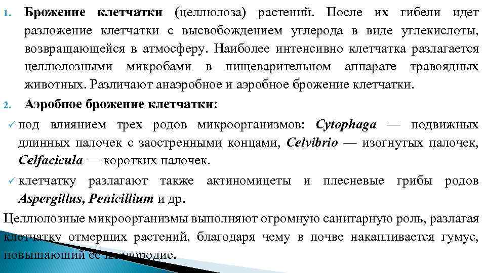 Разложение целлюлозы. Конечные продукты брожения клетчатки. Брожение целлюлозы. Аэробное разложение клетчатки. Целлюлозное брожение возбудители.