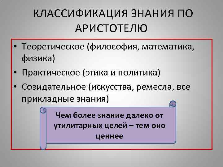 Математическая философия аристотеля