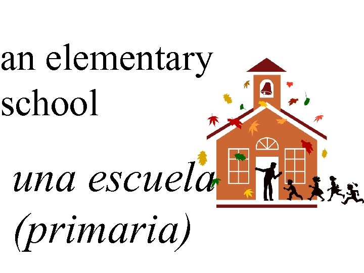 an elementary school una escuela (primaria) 