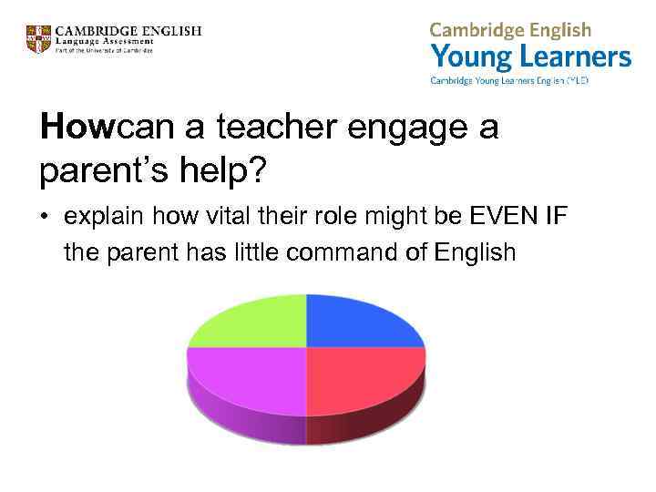 Howcan a teacher engage a parent’s help? • explain how vital their role might