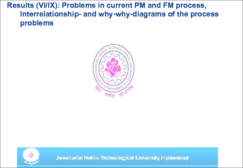 Results (VI/IX): Problems in current PM and FM process, Interrelationship- and why-diagrams of the