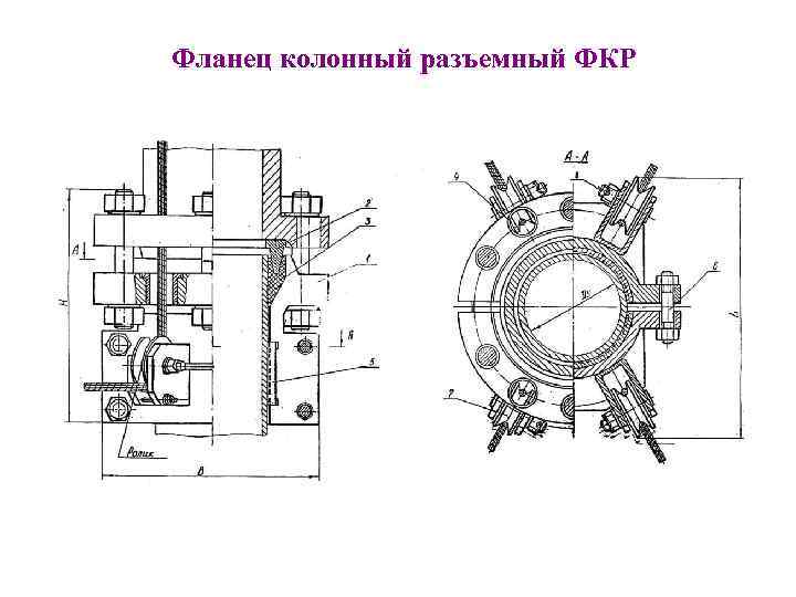 Фланец колонный разъемный ФКР 