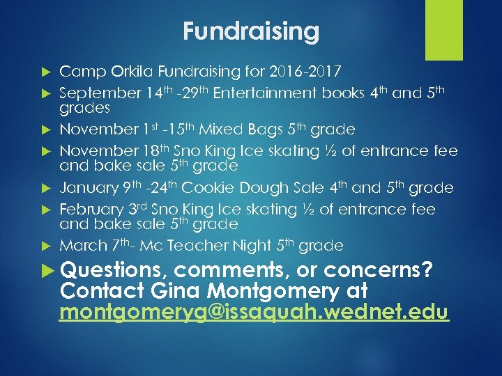 Fundraising Camp Orkila Fundraising for 2016 -2017 September 14 th -29 th Entertainment books