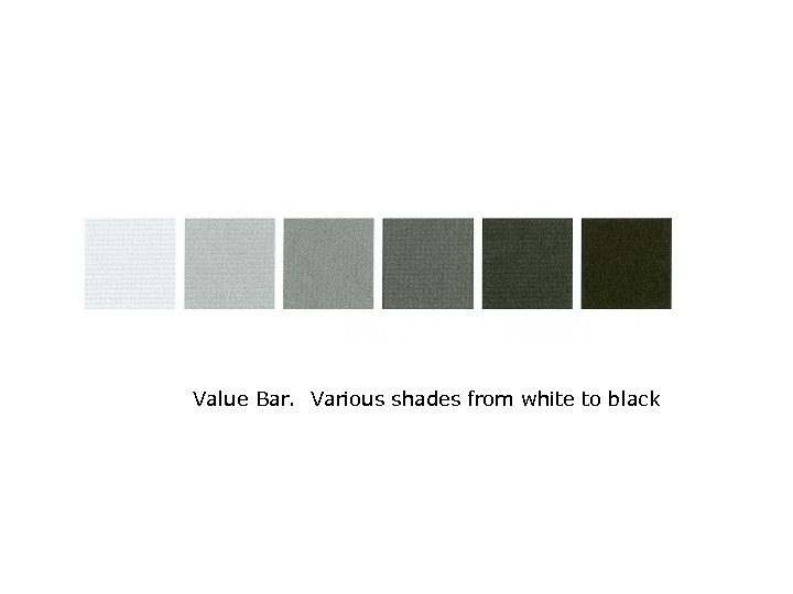 Value Bar. Various shades from white to black 