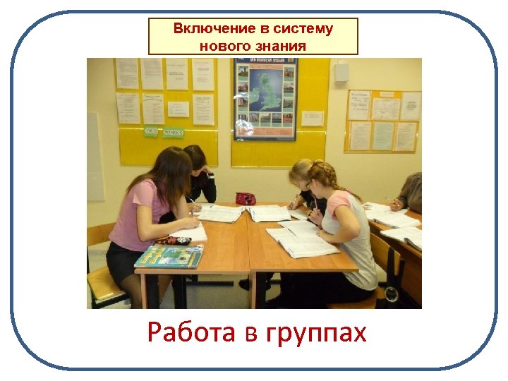 Включение в систему нового знания Работа в группах 