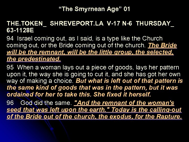 “The Smyrnean Age” 01 THE. TOKEN_ SHREVEPORT. LA V-17 N-6 THURSDAY_ 63 -1128 E