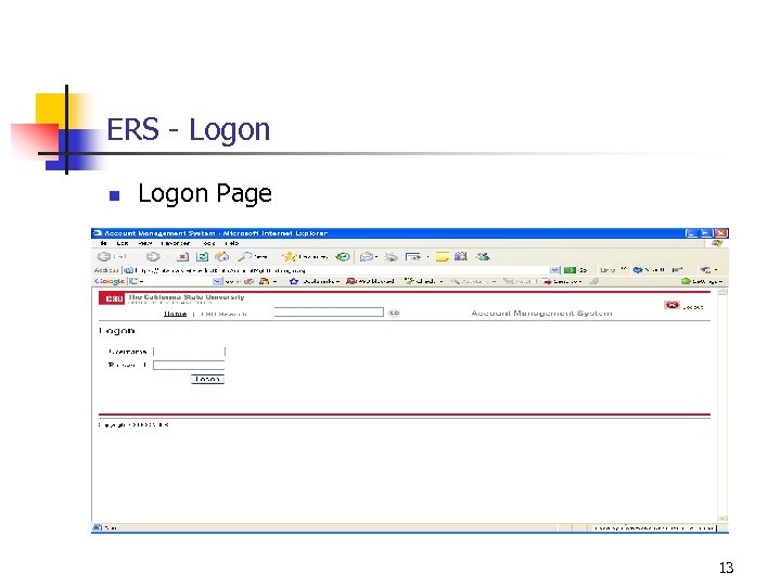 ERS - Logon n Logon Page 13 