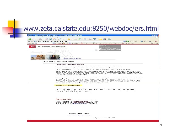 www. zeta. calstate. edu: 8250/webdoc/ers. html 8 