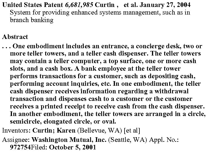 United States Patent 6, 681, 985 Curtin , et al. January 27, 2004 System