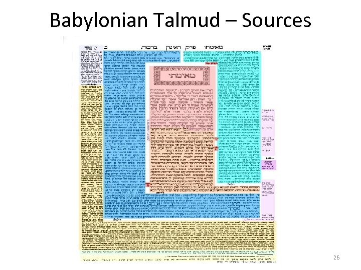 Babylonian Talmud – Sources 26 