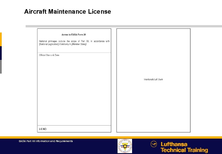 EASA Part 66 Information And Requirements Agenda