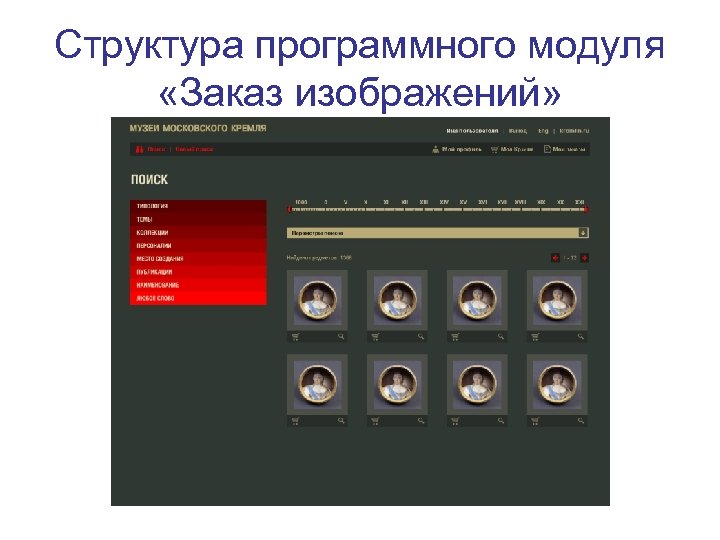 Структура программного модуля «Заказ изображений» 