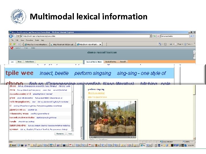  Multimodal lexical information 