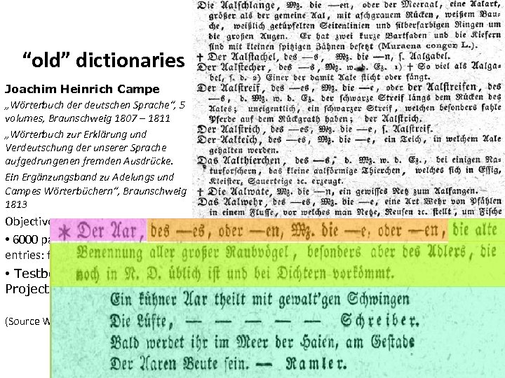 “old” dictionaries Joachim Heinrich Campe „Wörterbuch der deutschen Sprache“, 5 volumes, Braunschweig 1807 –