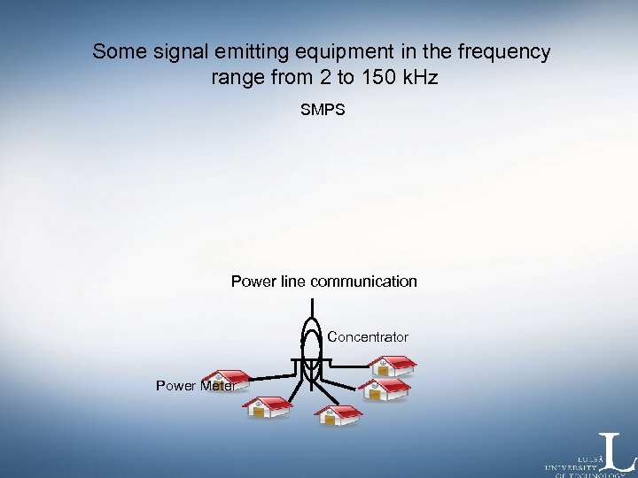 Some signal emitting equipment in the frequency range from 2 to 150 k. Hz