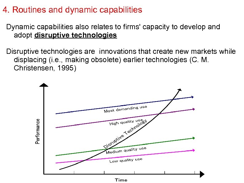 4. Routines and dynamic capabilities Dynamic capabilities also relates to firms' capacity to develop