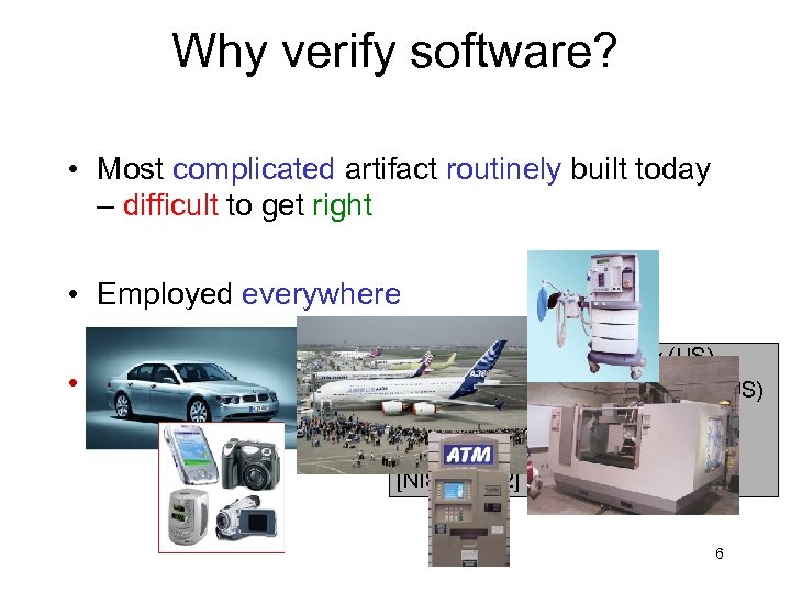 Why verify software? • Most complicated artifact routinely built today – difficult to get