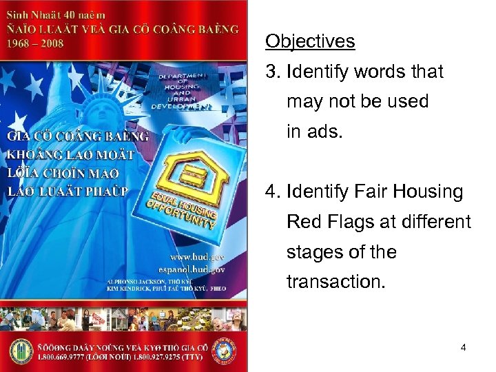 Objectives 3. Identify words that may not be used in ads. 4. Identify Fair