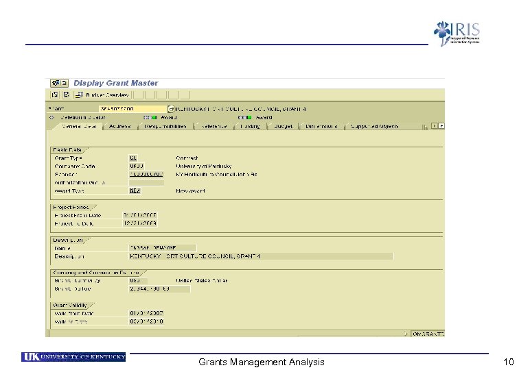 Grants Management Analysis 10 