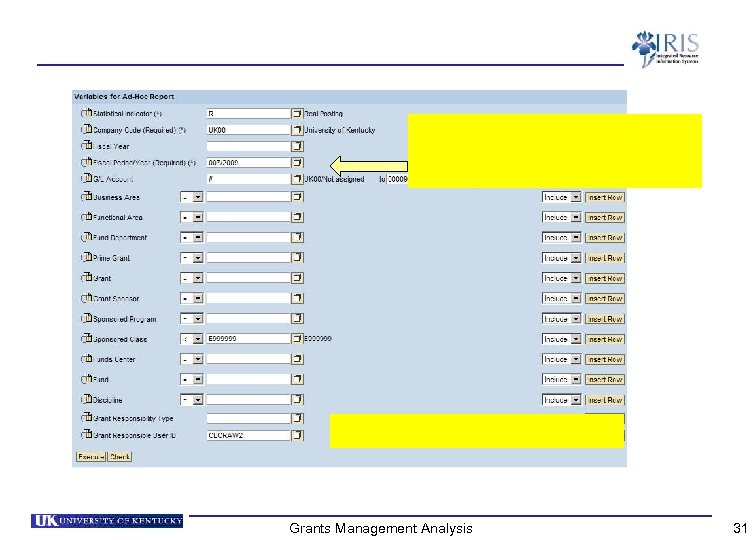 Grants Management Analysis 31 