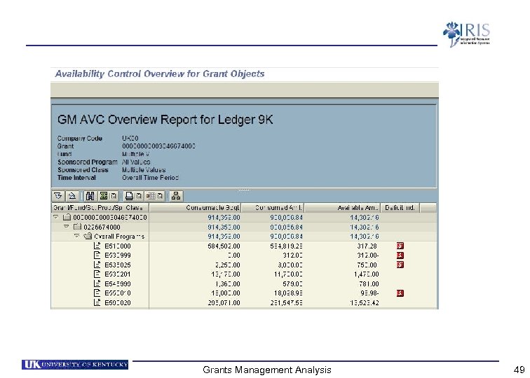 Grants Management Analysis 49 