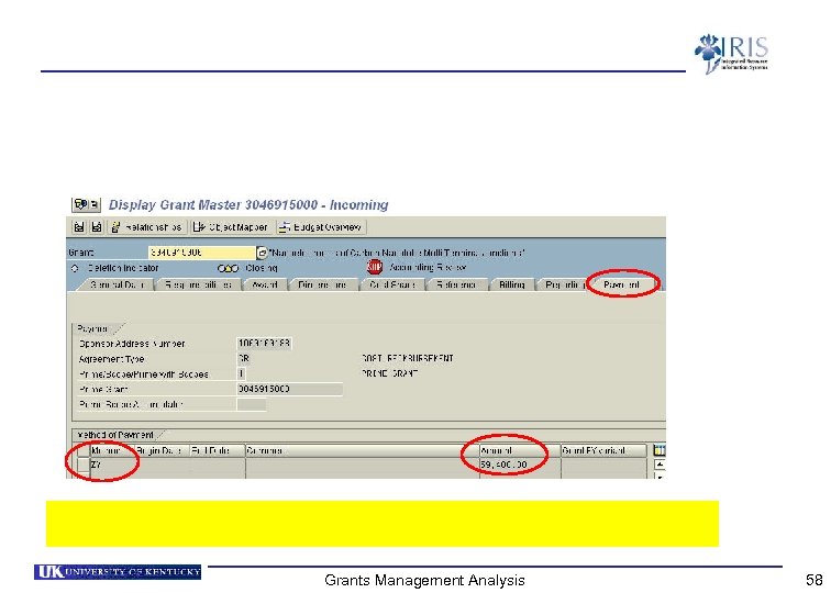 Grants Management Analysis 58 