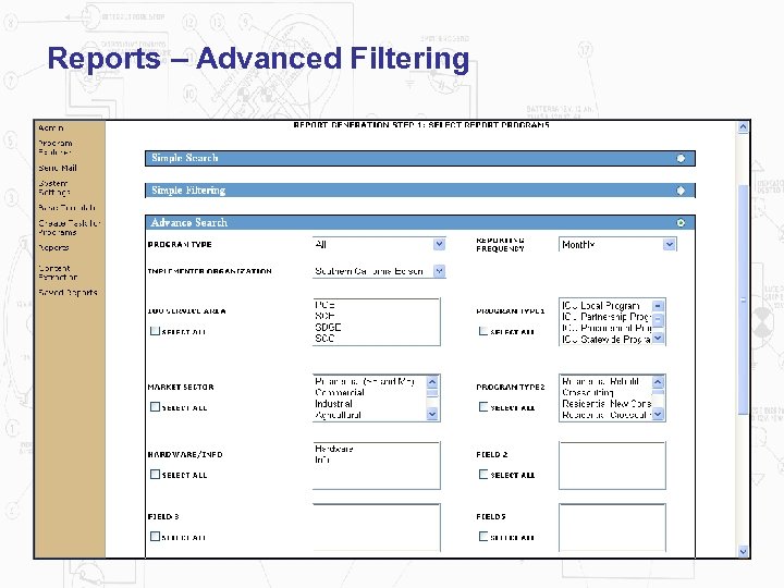 Reports – Advanced Filtering 