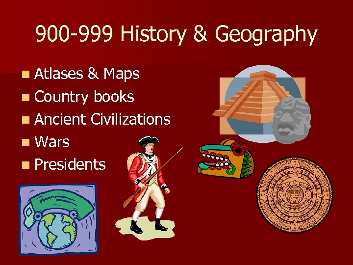 900 -999 History & Geography n Atlases & Maps n Country books n Ancient